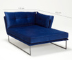 Sezlong living dreapta Balcab Home, Relax Sax Blue, albastru aprins, 170x170x113 cm