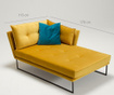 Sezlong living dreapta Balcab Home, Relax Mustard Yellow, galben mustar, 170x170x113 cm