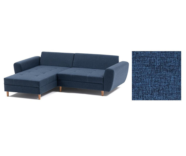 Coltar stanga Balcab Home, Igor Dark Blue, albastru inchis, 90x251x171 cm