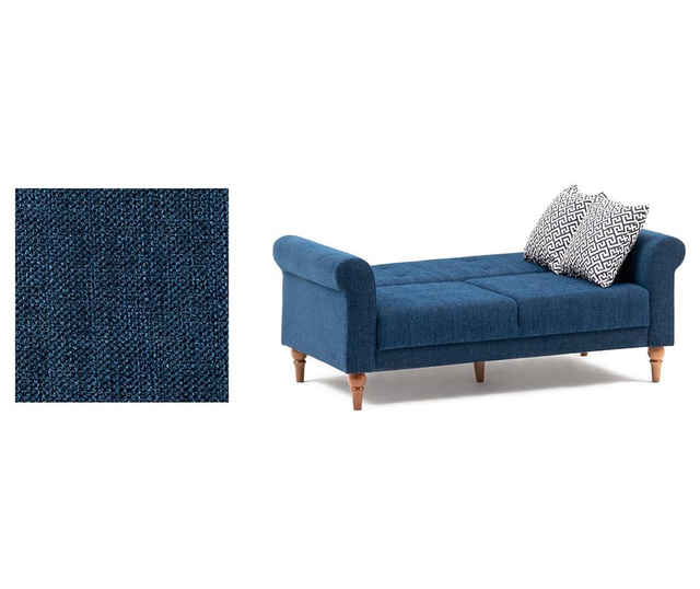 Canapea extensibila cu 2 locuri Balcab Home, Madona Dark Blue, albastru inchis, 85x160x81 cm