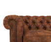 Canapea 4 locuri Kalatzerka, Chesterfield Vintage Cognac, maro coniac, 238x86x72 cm