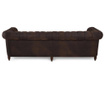 Canapea 4 locuri Kalatzerka, Chesterfield Vintage Brown, maro inchis, 238x86x72 cm