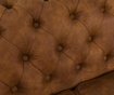 Canapea 3 locuri Kalatzerka, Chesterfield Vintage Cognac, maro coniac, 203x86x72 cm