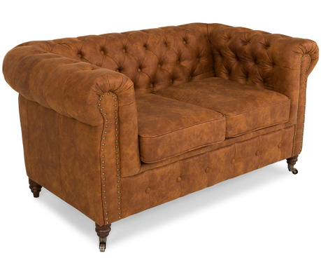 Chesterfield Vintage Cognac Kétszemélyes kanapé