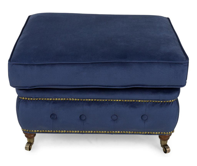 Табуретка за крака Chesterfield Petrol Blue