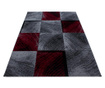 Килим Plus Waved Squares Red 80x150 см