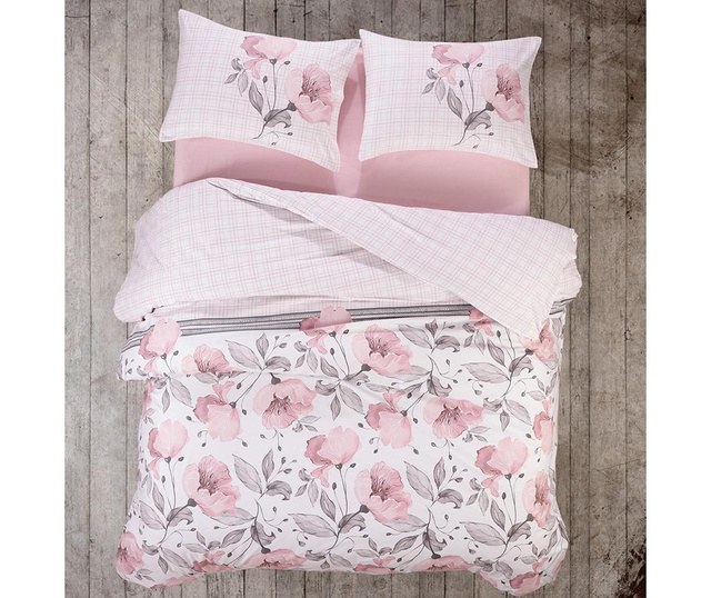 Posteljnina King Ranforce Juana Pink 200x220