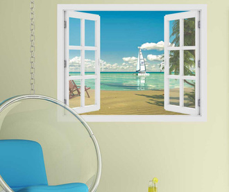Naljepnica 3D Window Tropical Beach