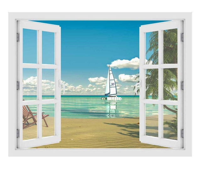 Naljepnica 3D Window Tropical Beach