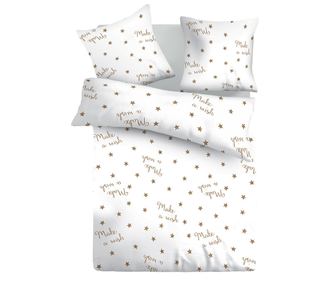 Lenjerie de pat Double Ranforce Make a Wish Reverse 220x240