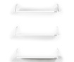 Set 3 rafturi de perete Rafevi, Altai White, PAL, 60x18x13 cm, alb