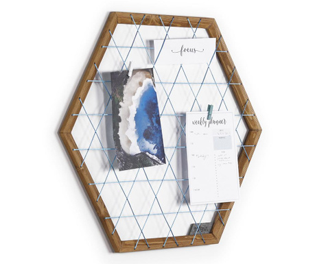 Panou memo Rafevi, Tuva Blue, lemn, 60x2x52 cm, albastru