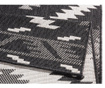 Двулицев килим Malibu Black Cream 80x250 см