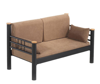 Kappis Black and Brown Kültéri háromszemélyes kanapé