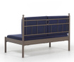 Mitas Brown and Dark Blue Kétszemélyes kültéri kanapé