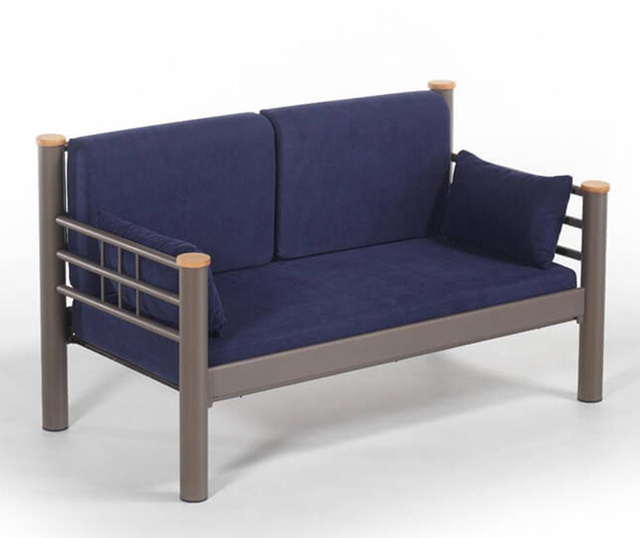 Kappis Brown and Dark Blue kétszemélyes kanapé és 2 db fotel