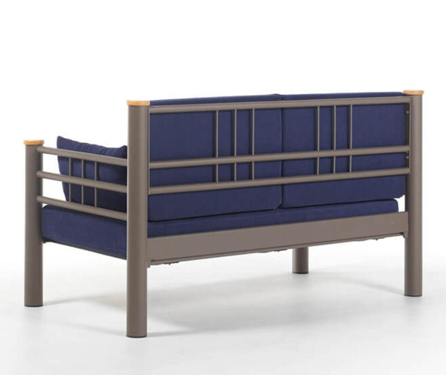 Kappis Brown and Dark Blue kétszemélyes kanapé és 2 db fotel