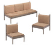 Mitas Brown Háromszemélyes kanapé és 3 db fotel