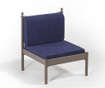 Set kauč dvosjed i 3 fotelje za vanjski prostor Mitas Brown and Blue