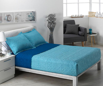 Alma Pattern Blue Egyszemélyes steppelt ágytakaró garnitúra