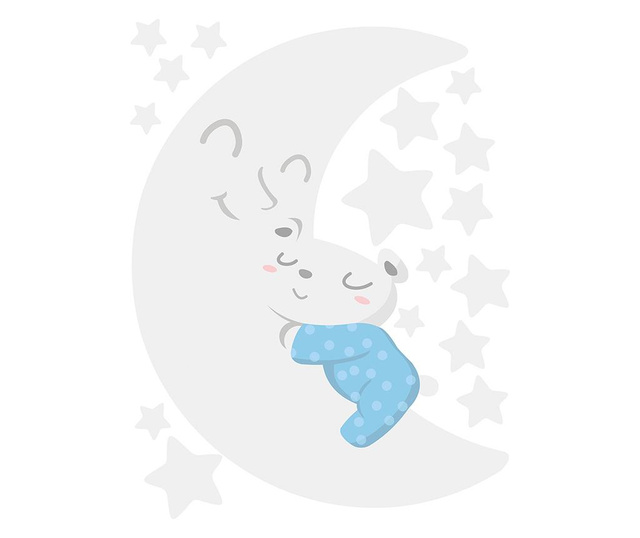 Naljepnica Sleepy Moon Blue