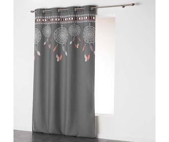 Draperie Indila Top Anthracite & Nature 140x260 cm