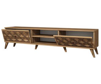 Comoda TV Hommy Craft, Class Walnut, PAL melaminat, 44x180x35 cm