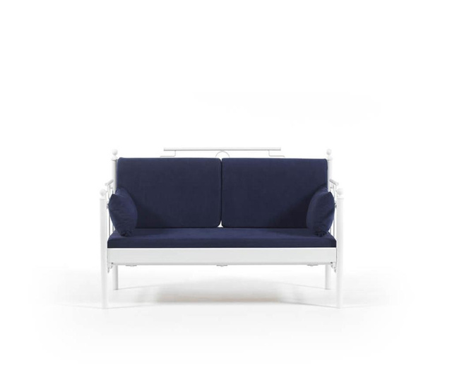 Hatkus White Dark Blue Kétszemélyes kültéri kanapé