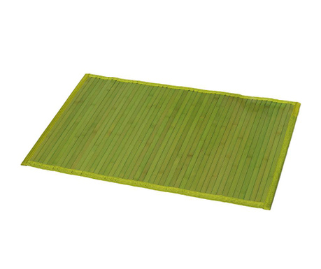 Covoras de baie Tendance, Lines Green, lemn de bambus, 50x80 cm, verde