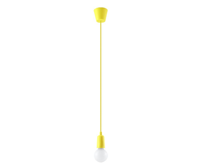 Lustra Nice Lamps, Rene Yellow One, PVC (policlorura de vinil), galben, 8x8x100 cm