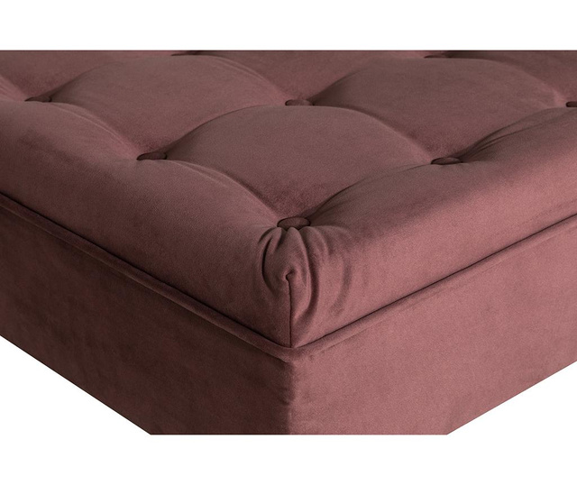 Taburet pentru picioare Kalatzerka, diYana Square Rust Pink, roz pudra, 70x70x44 cm