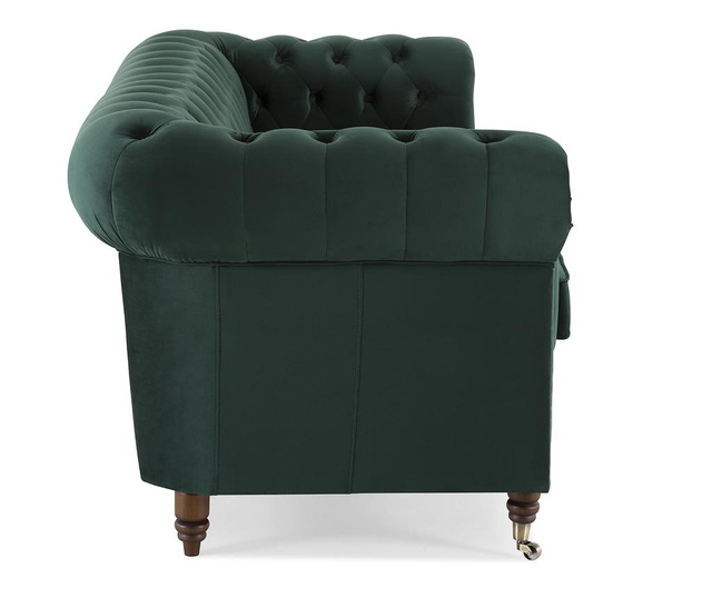 Chesterfield Dark Green Háromszemélyes kanapé