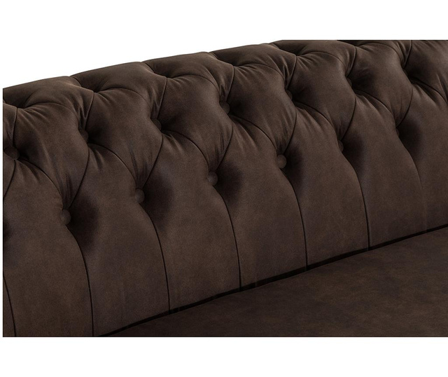 Trosed Chesterfield Curved Vintage Brown