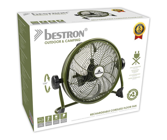 Ventilator de podea Bestron, Wireless Wind, 46x22x41 cm