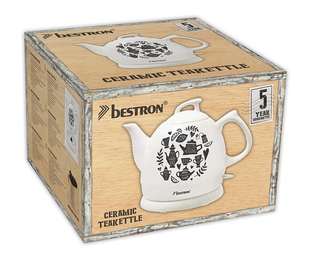 Fierbator electric Bestron, Tea Party, ceramica