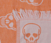 Ručnik za plažu Fouta Skull Orange 100x180 cm