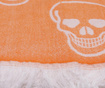 Ručnik za plažu Fouta Skull Orange 100x180 cm