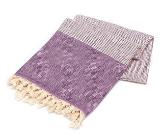 Ručnik za plažu Fouta Cizgili Elmas Purple 100x180 cm