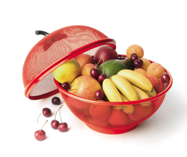 Cos cu capac Excelsa, Fruit, ⌀26.5 cm, 27x27x15 cm, otel