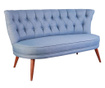 Canapea 2 locuri Ze10 Design, Sophia Indigo Blue, albastru indigo, 140x71x80 cm