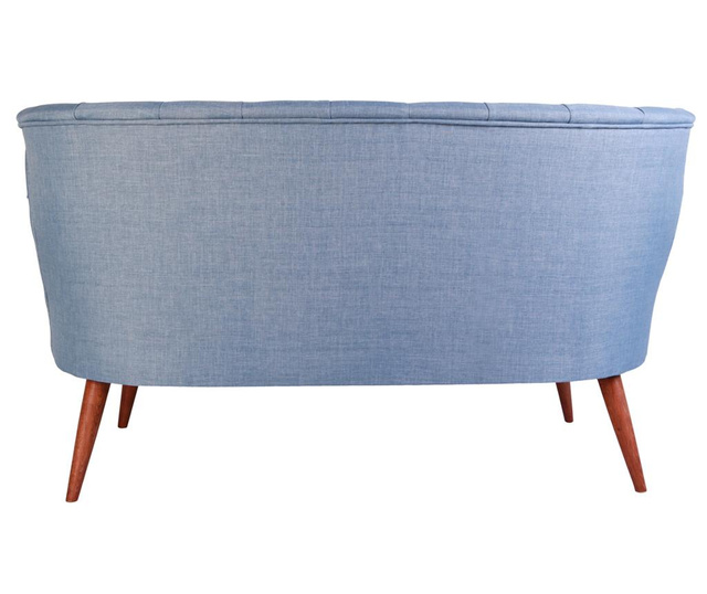 Canapea 2 locuri Ze10 Design, Sophia Indigo Blue, albastru indigo, 140x71x80 cm