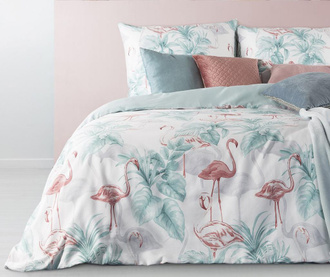 Posteljnina King Satin Flamingo