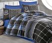 Lenjerie de pat Double  Ranforce Cotton Box, Lines Black, bumbac ranforce