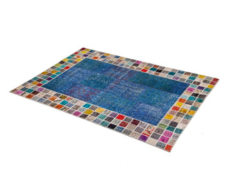 Preproga Mosaic Frame Turquoise 80x150 cm