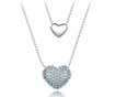 Ogrlica Swarovski Double Heart