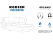 Coltar dreapta Rodier Interieurs, Organdi Big Turquoise, turcoaz, 206x104x78 cm