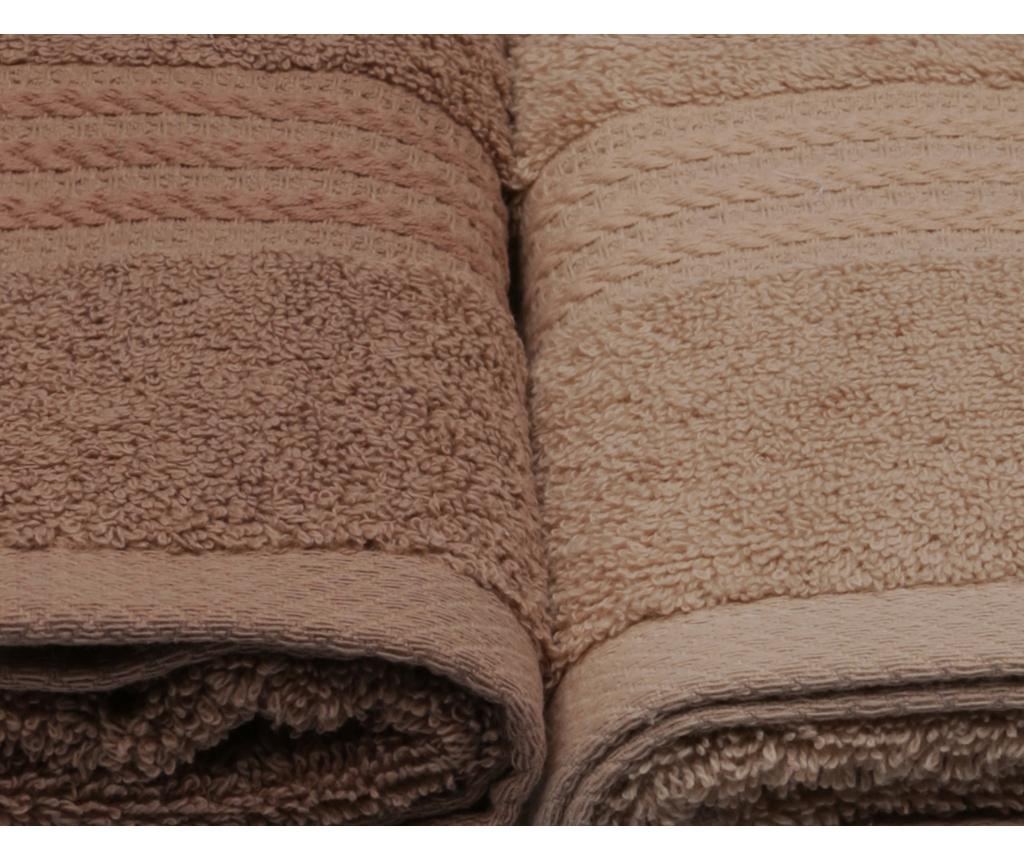 Комплект от 4 кафяви хавлии 50x90 см - 4