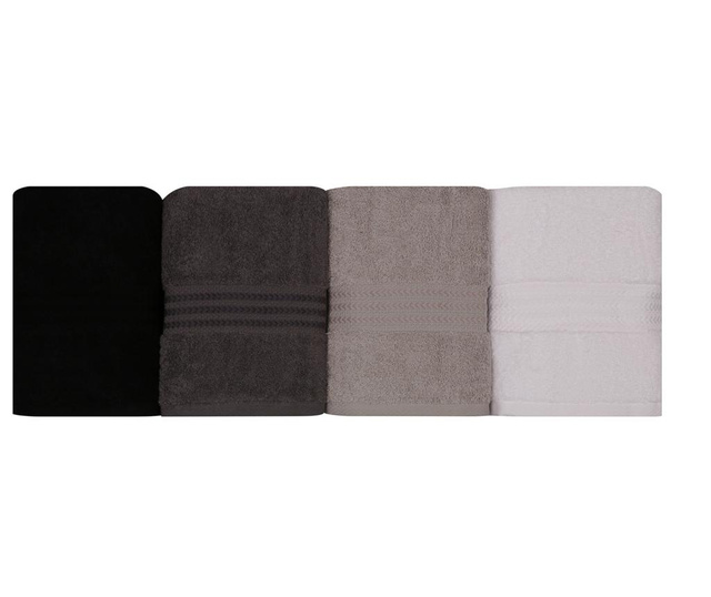 Комплект 4 кърпи  за баня Shades Black 50x90 см
