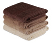 Set 4 prosoape de baie Hobby, Rainbow Brown, bumbac, 70x140 cm, maro