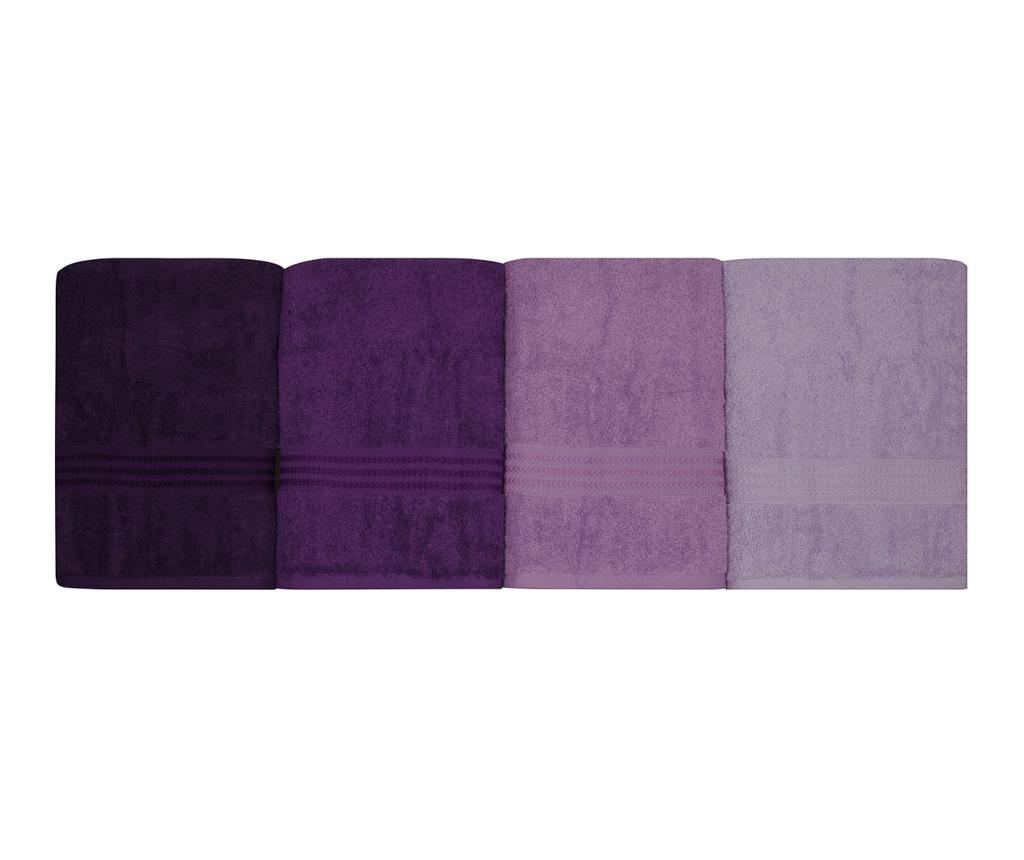 Set 4 kopalniških brisač Mavrična sivka 70x140 cm - 5